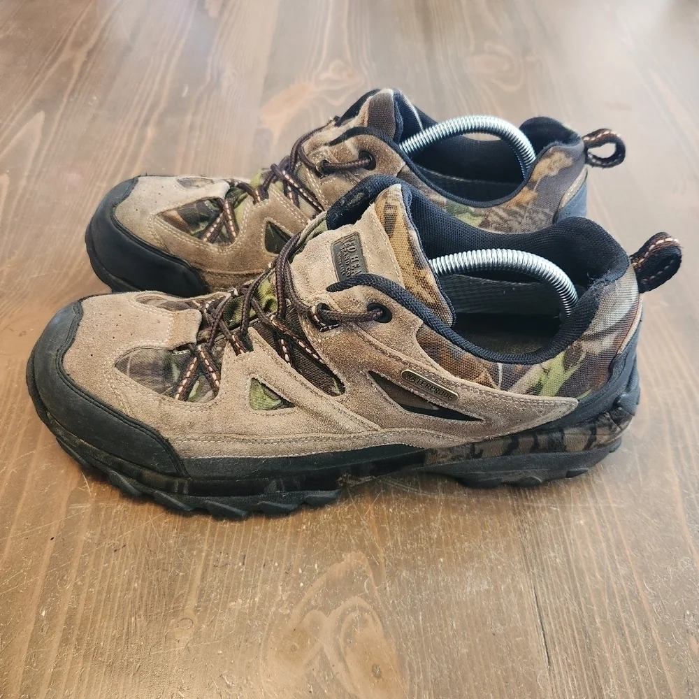 RED HEAD Brand Granite Peak Waterproof Hikers, Men's Sz 12 Tan Brown & Camo